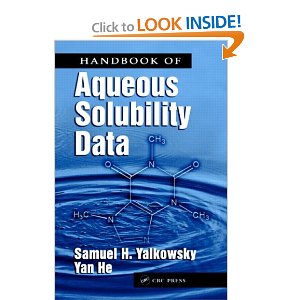 Handbook of Solubility Data for Pharmaceuticals